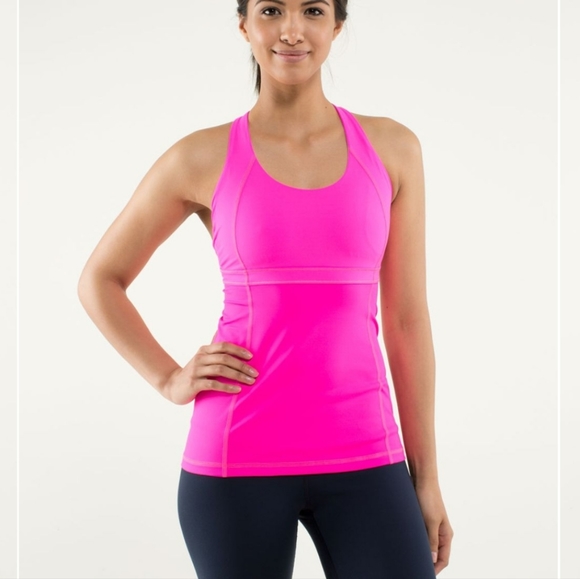 lululemon athletica Tops - Lululemon Run Fast Track Tank Top in Pink Raspberry Glo Light Size 6